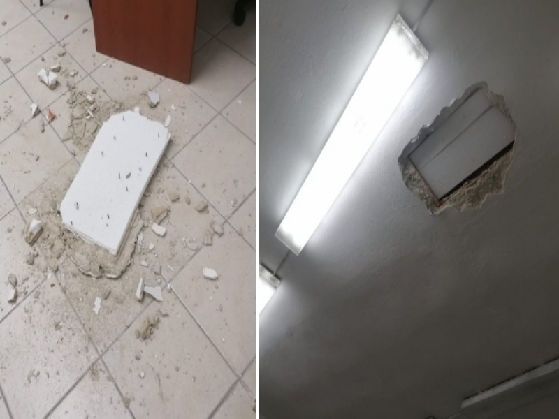 Cagliari, nuovo crollo all’Università: giù il soffitto di cartongesso negli uffici Erasmus