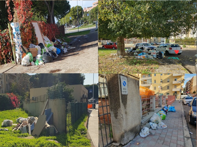 Rifiuti selvaggi a Cagliari, discariche da Mulinu Becciu a San Michele