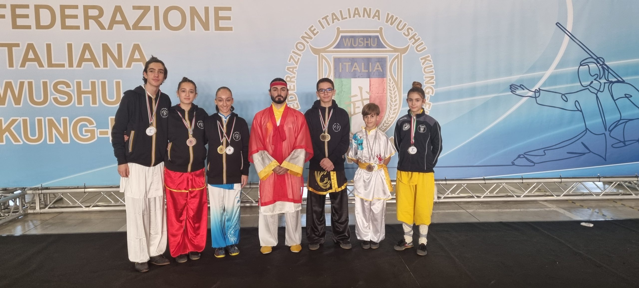 Campionati Italiani assoluti di Wushu Kung Fu e  Taiji Quan, risultati eccellenti per gli atleti sardi: 23 medaglie e primo posto a squadre