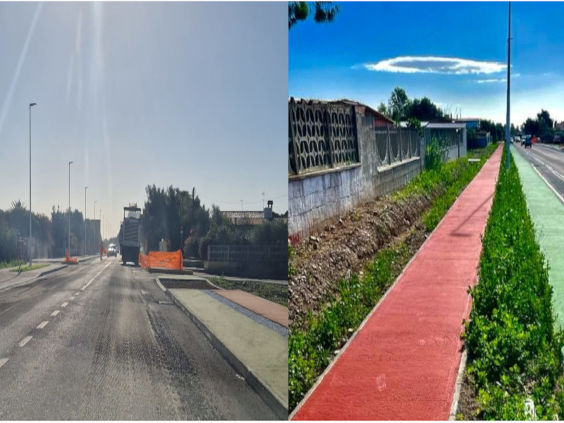Quartu, pista ciclabile con rotonde e marciapiedi in via dell’Autonomia: “Lavori al rush finale”