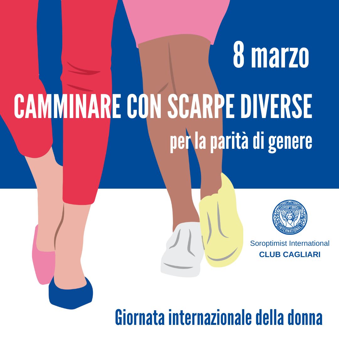 “Camminare con scarpe diverse per la parità di genere”, la campagna del Soroptimist