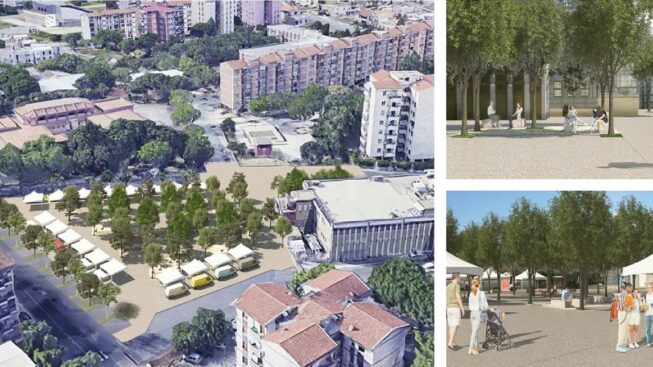 Un giardino davanti al mercato di via Quirra a Cagliari, gli ambulanti disperati: “Addio parcheggi”