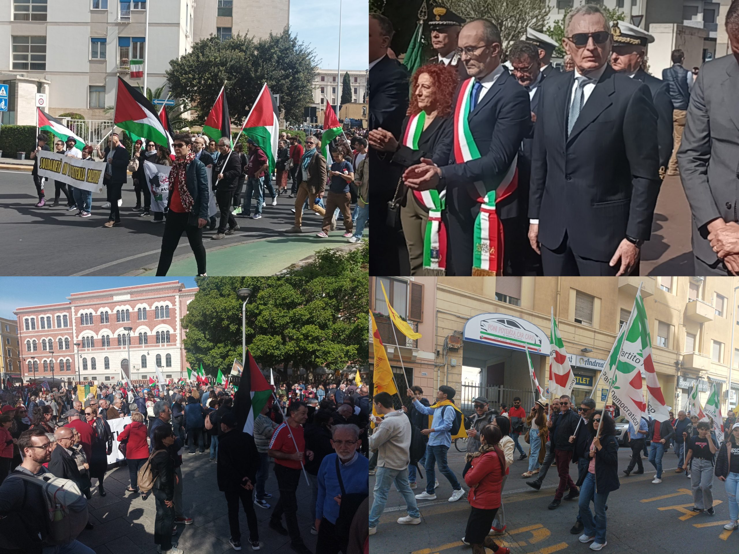 25 aprile, cinquemila in corteo a Cagliari: slogan per la pace, bandiere comuniste e ucraine