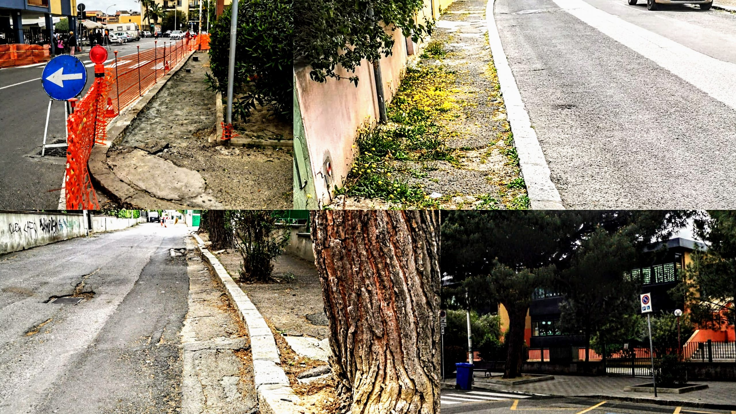 Strade e marciapiedi quasi impercorribili a Pirri, la Municipalità pensa alle priorità
