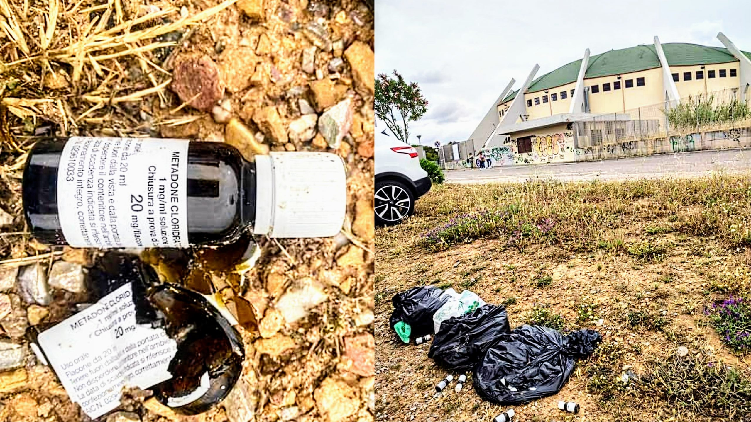 Carbonia, decine di confezioni di metadone abbandonate nei parcheggi del palazzetto