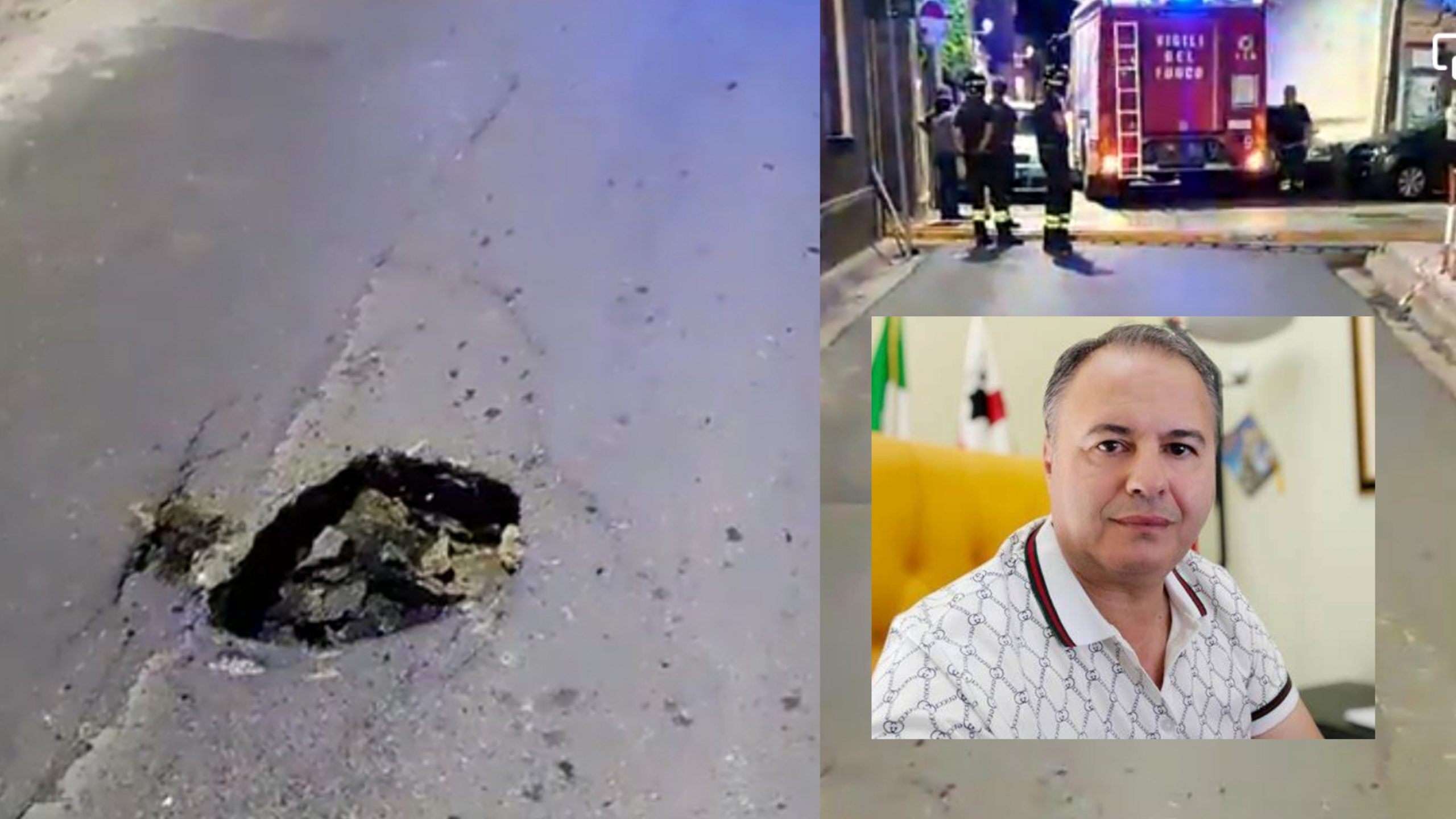 Quartucciu, una voragine si apre all’improvviso in mezzo alla strada