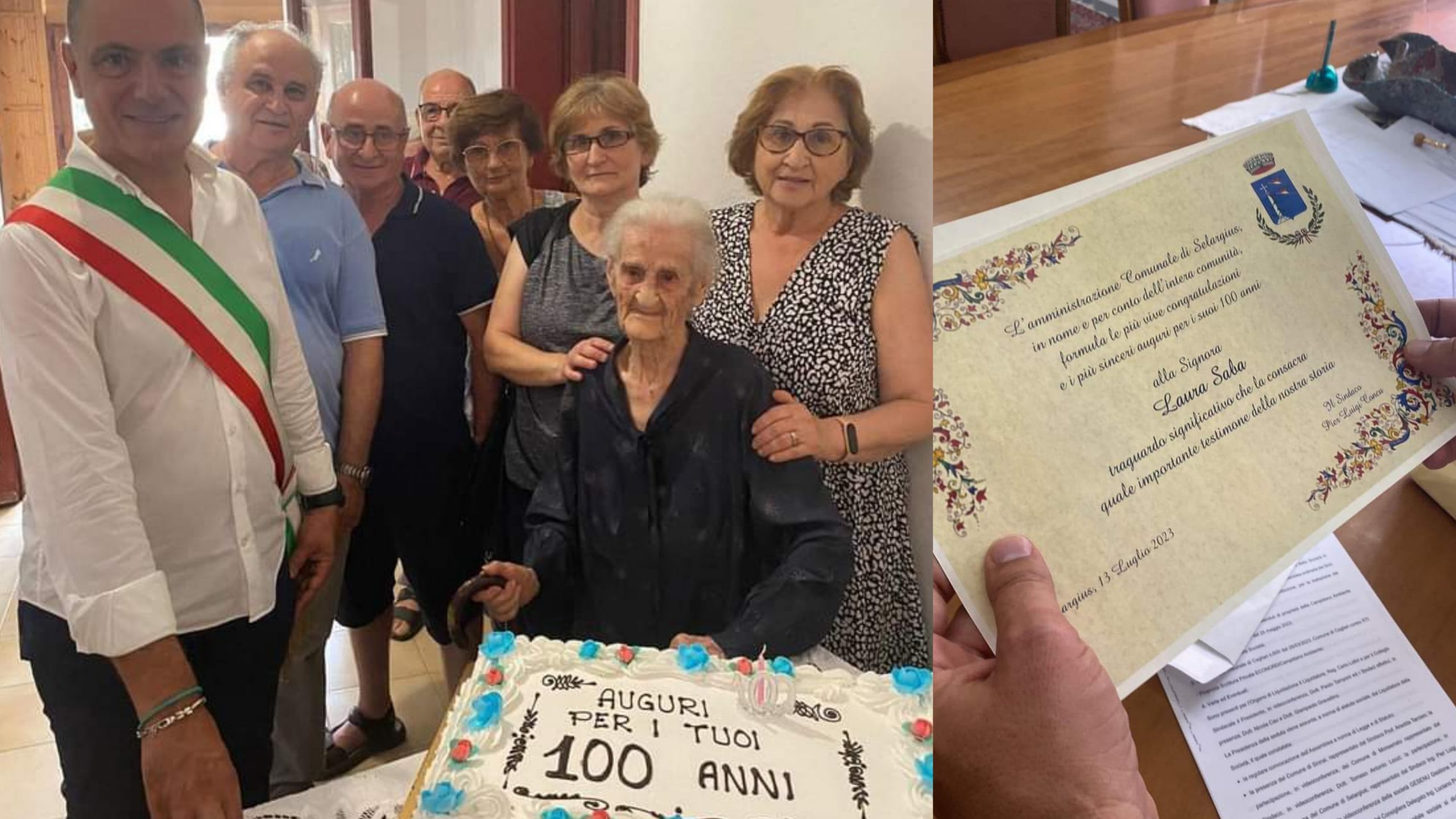 Selargius in festa, una nuova centenaria in città e gli auguri speciali dal sindaco Gigi Concu
