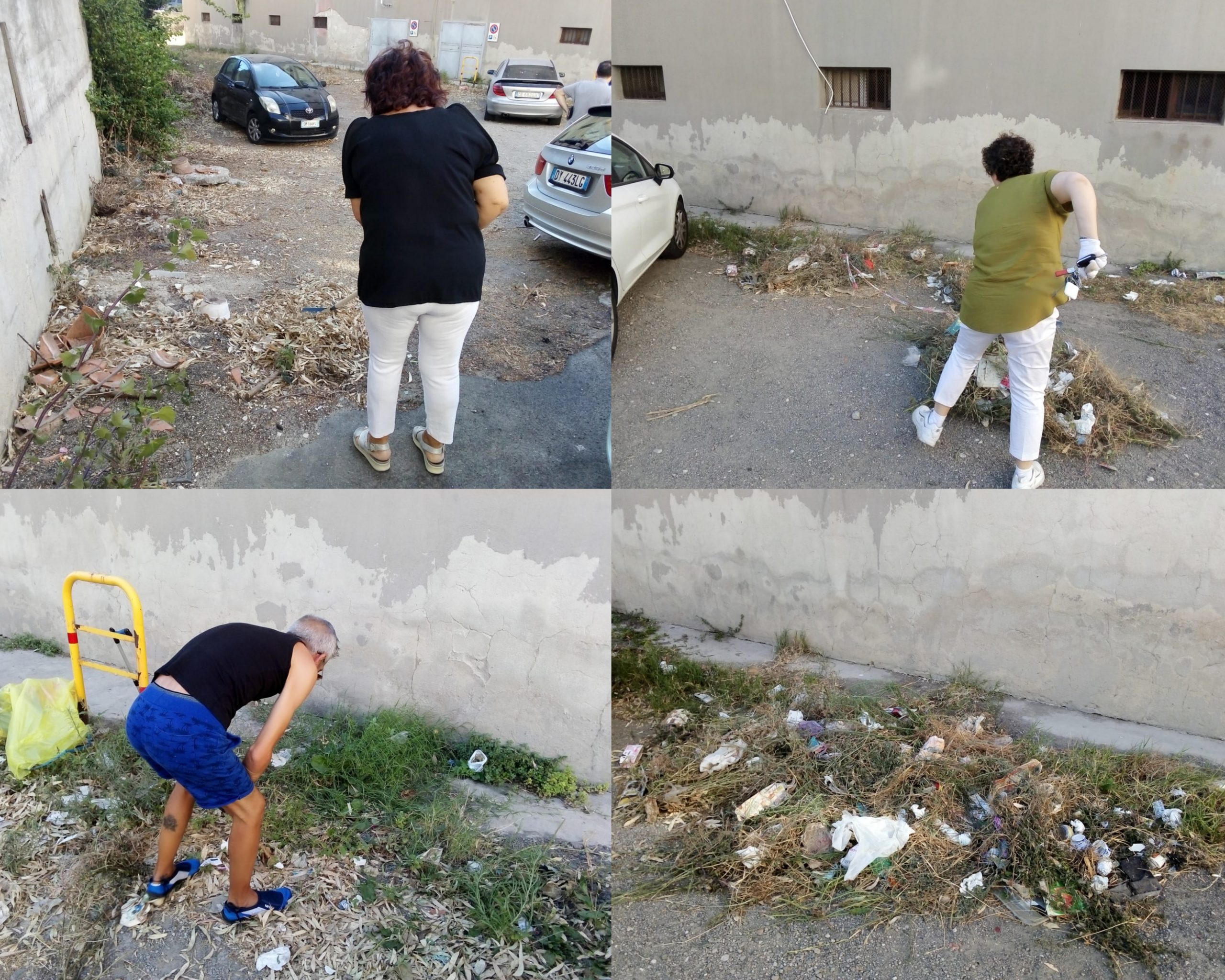 Cagliari, 5 sacchi di rifiuti riempiti in via Abruzzi: “Il Comune qui non pulisce da mesi”