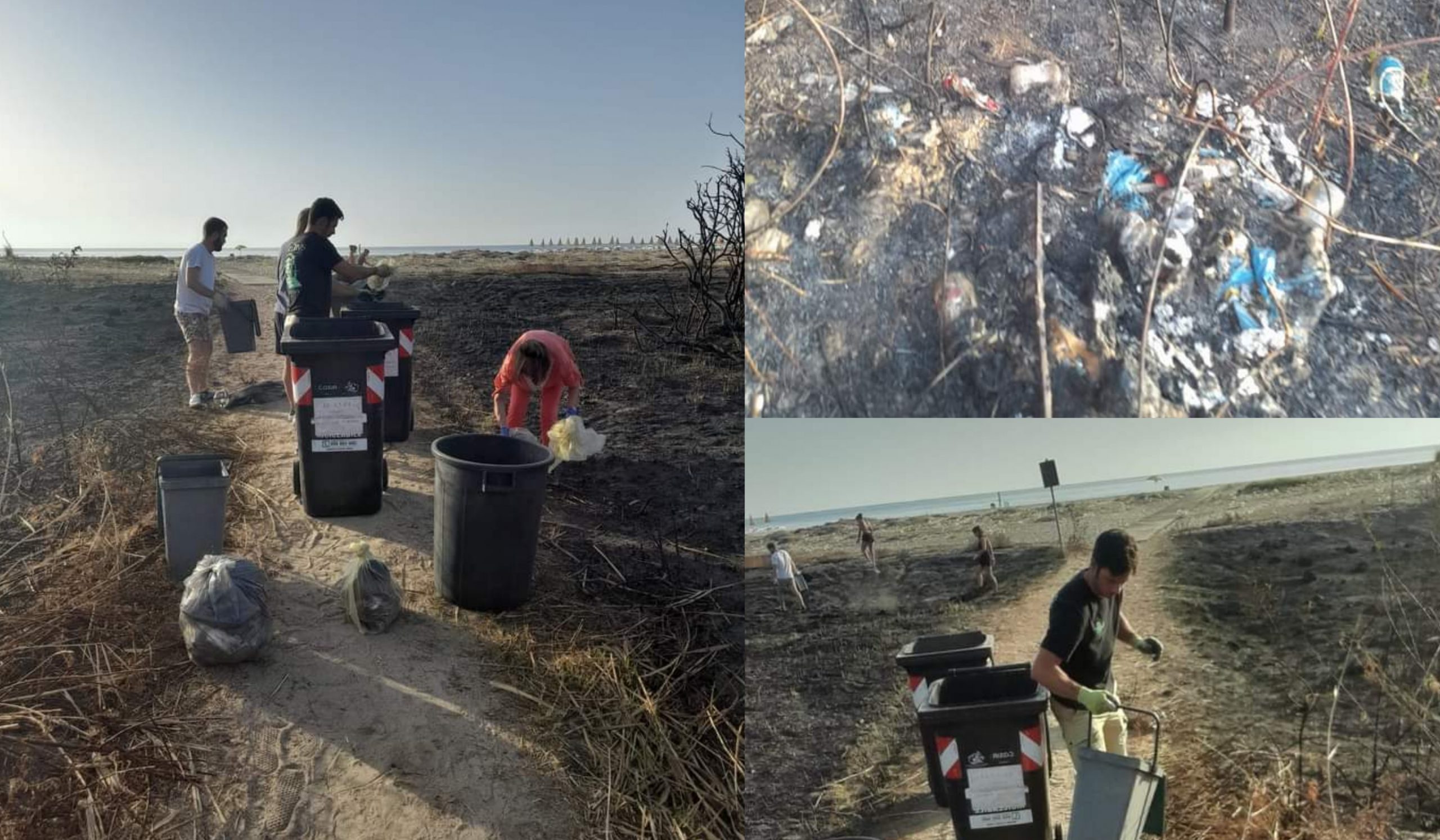 Costa Rei, cittadini al lavoro per ripulire il territorio distrutto dalle fiamme