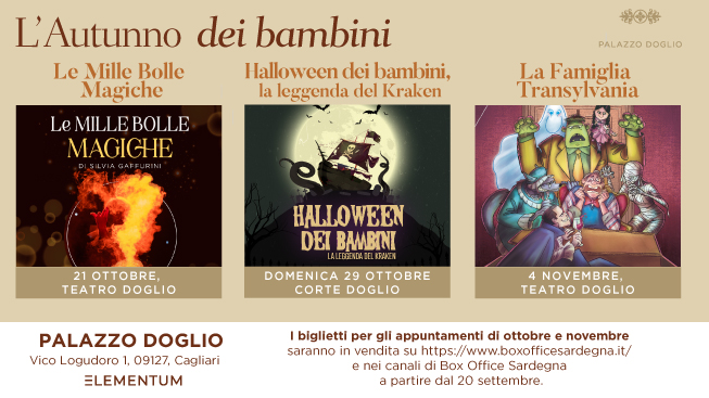 Aprono le vendite per gli eventi autunnali dedicati alle famiglie a Palazzo Doglio