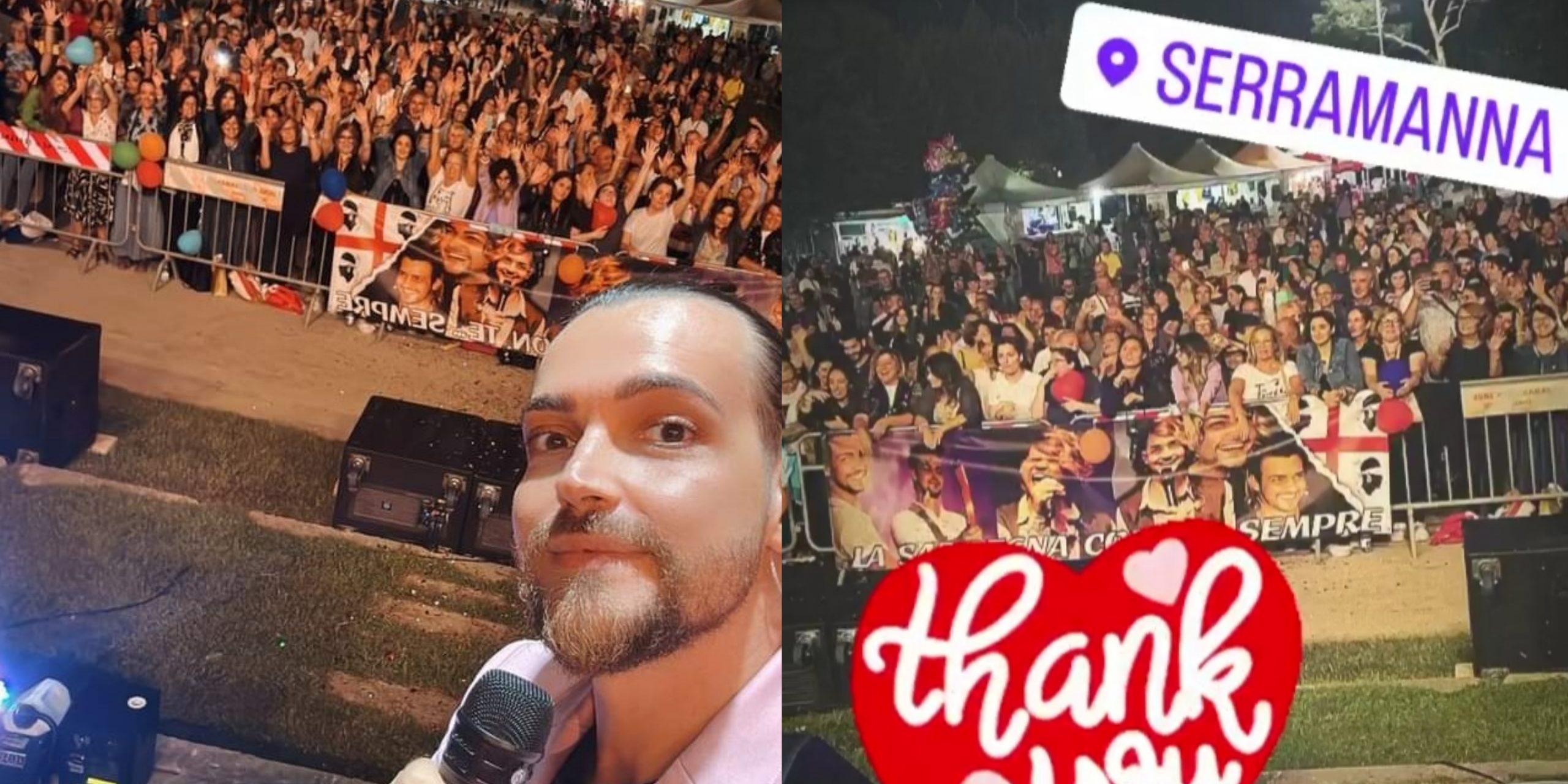 Serramanna, migliaia di persone in festa per il concerto di Valerio Scanu