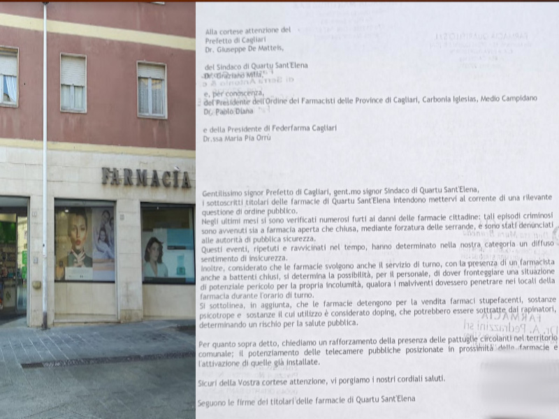 L’sos dei farmacisti di Quartu: “Troppe rapine, vogliamo più pattuglie e telecamere”