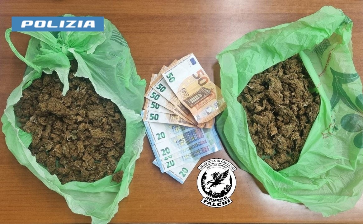Cagliari, in casa 300 grammi di marijuana: coppia arrestata per spaccio a San Michele