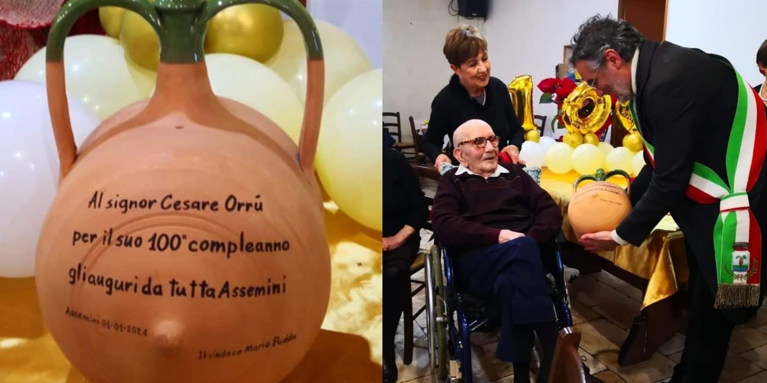 Assemini sempre più casa dei centenari: grande festa per Cesare Orrù