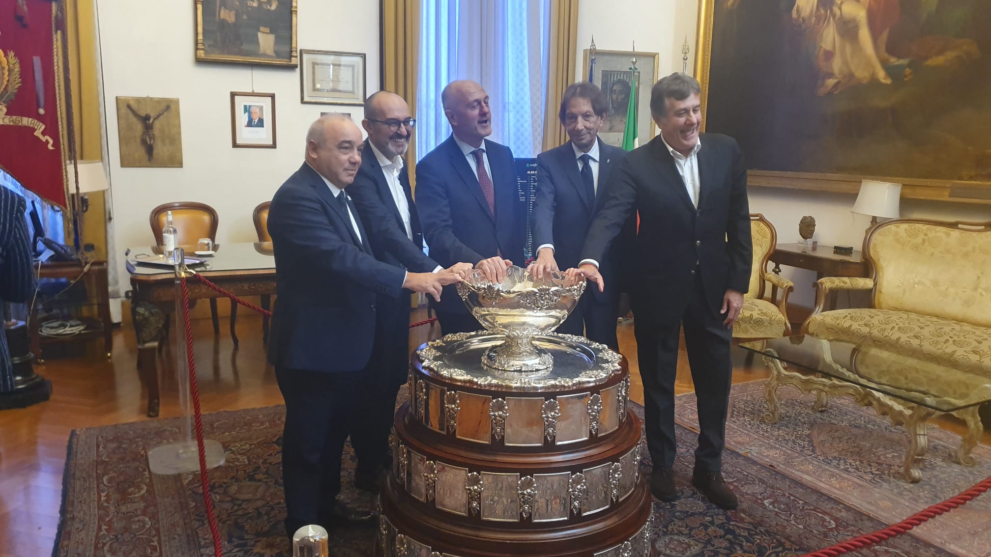 La Coppa Davis arriva in città: “l’insalatiera” al Comune di Cagliari