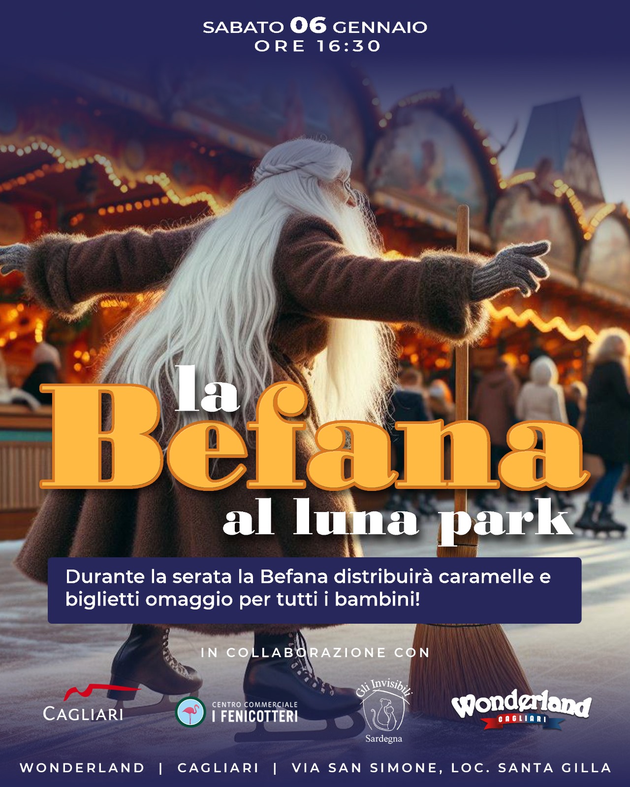 Epifania a Cagliari, domani caramelle e biglietti gratis al Wonderland