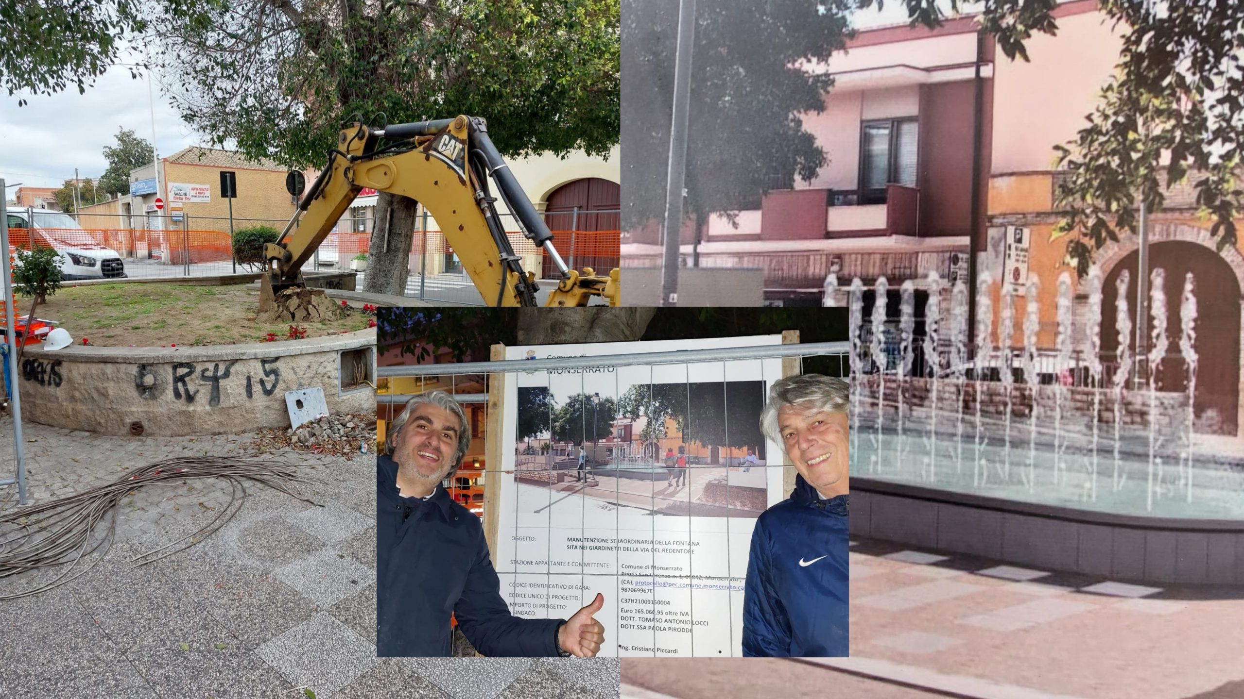 Monserrato, addio fioriera nella fontana: in via del Redentore arriva una vasca tutta nuova