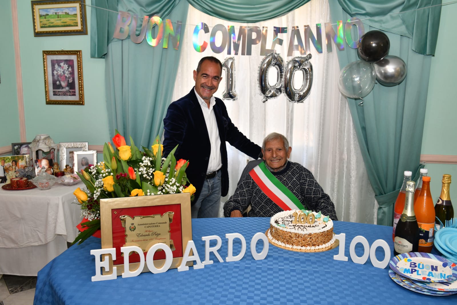 Capoterra in festa per Edoardo Putzu, nuovo centenario