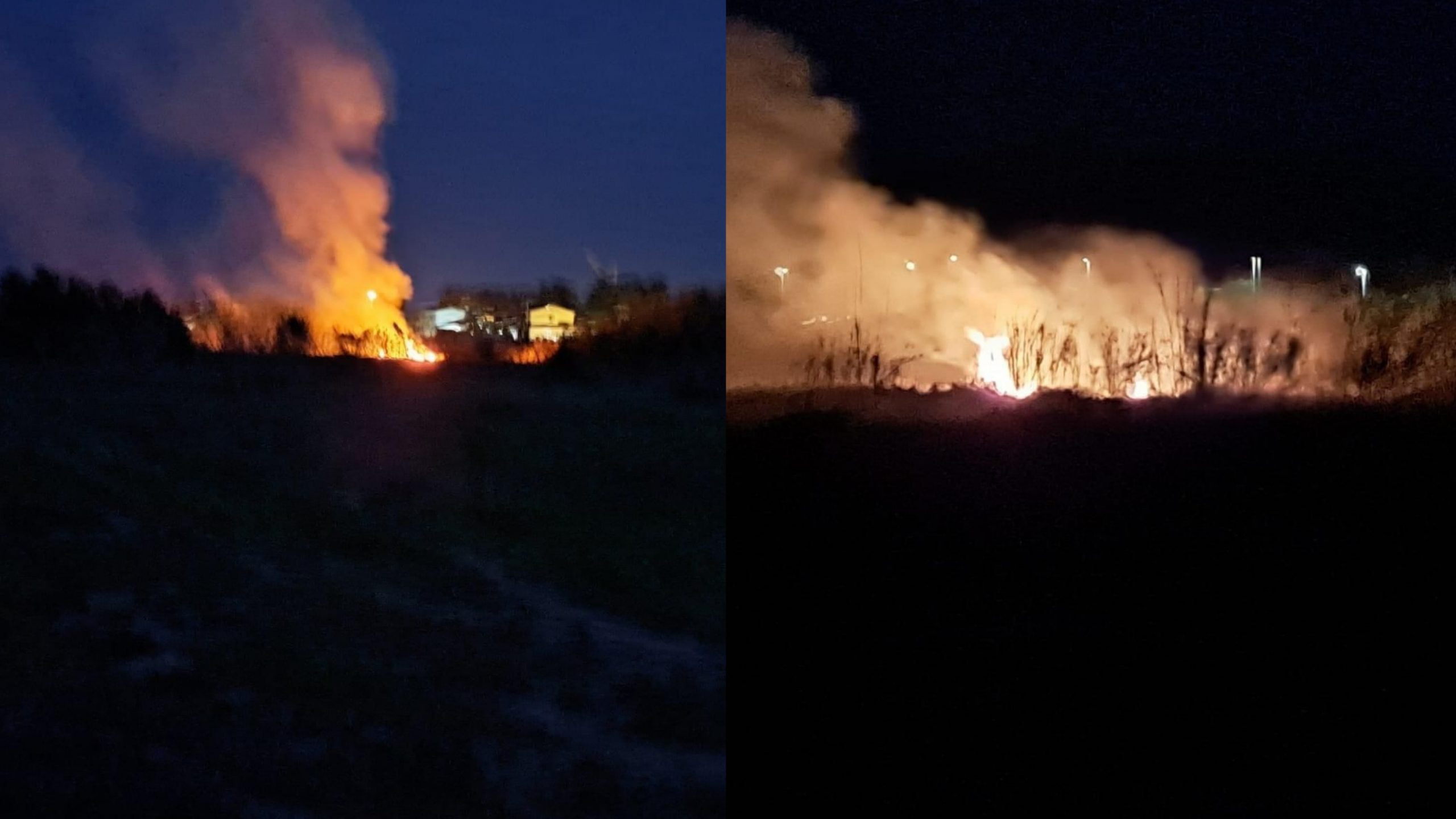 Paura a Capoterra, canneti e sterpaglie a fuoco a ridosso delle case