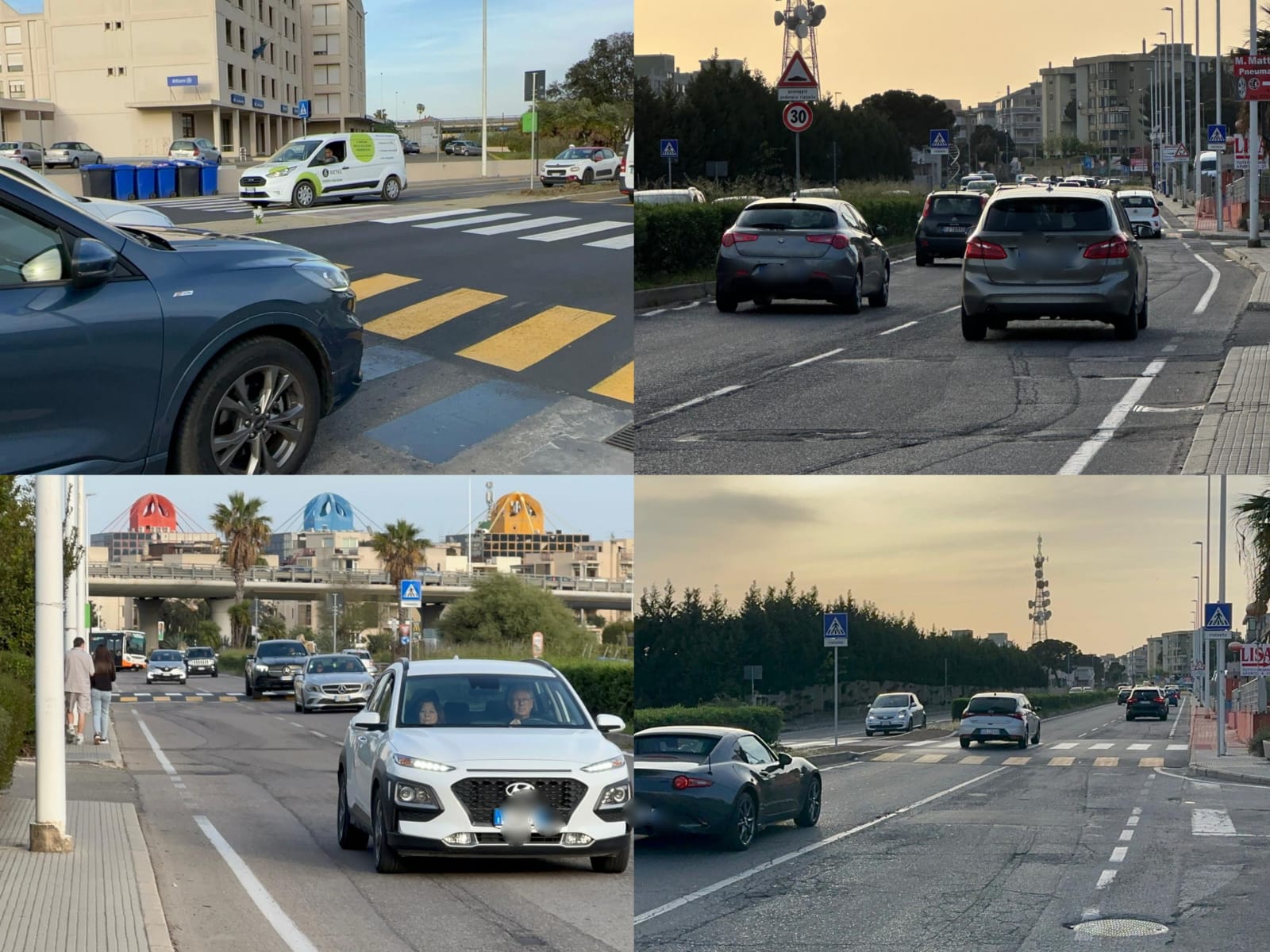 Cagliari, lavori finiti in via Peretti: pronti i due attraversamenti rialzati che salvano la vita agli studenti
