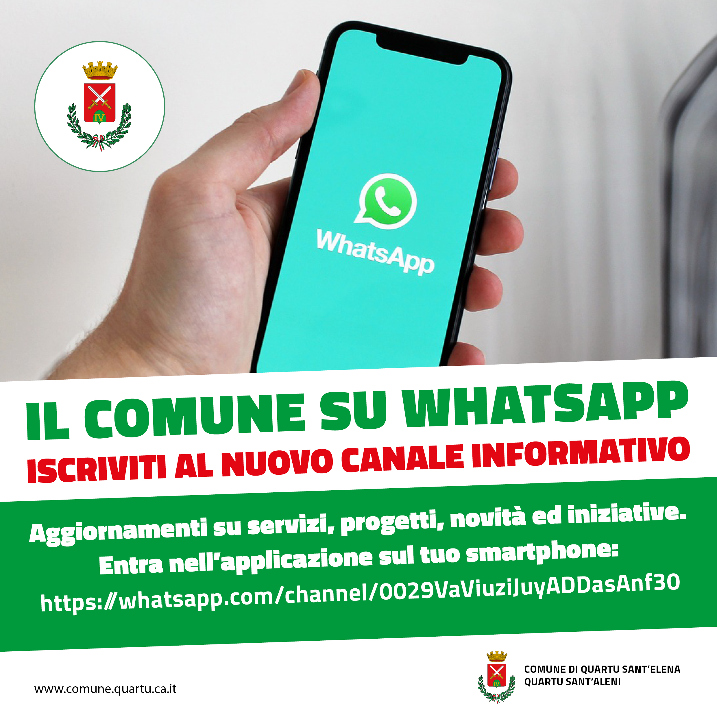 Il Comune su whatsapp, Quartu più vicina ai cittadini con la svolta digitale