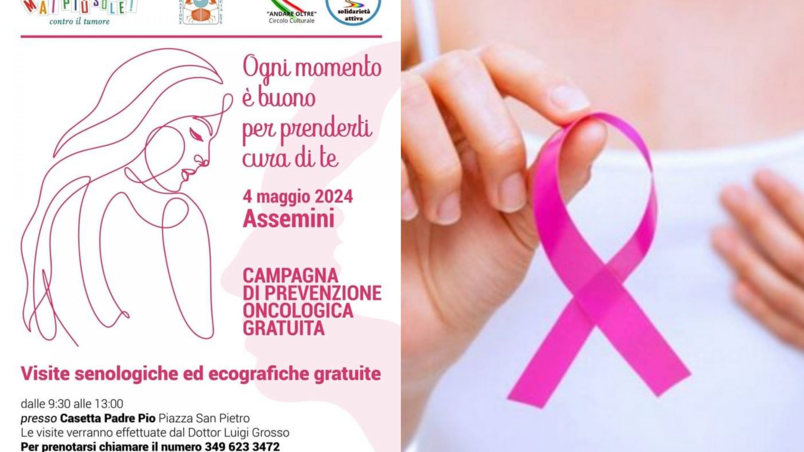 Assemini, due giornate di prevenzione contro il tumore al seno