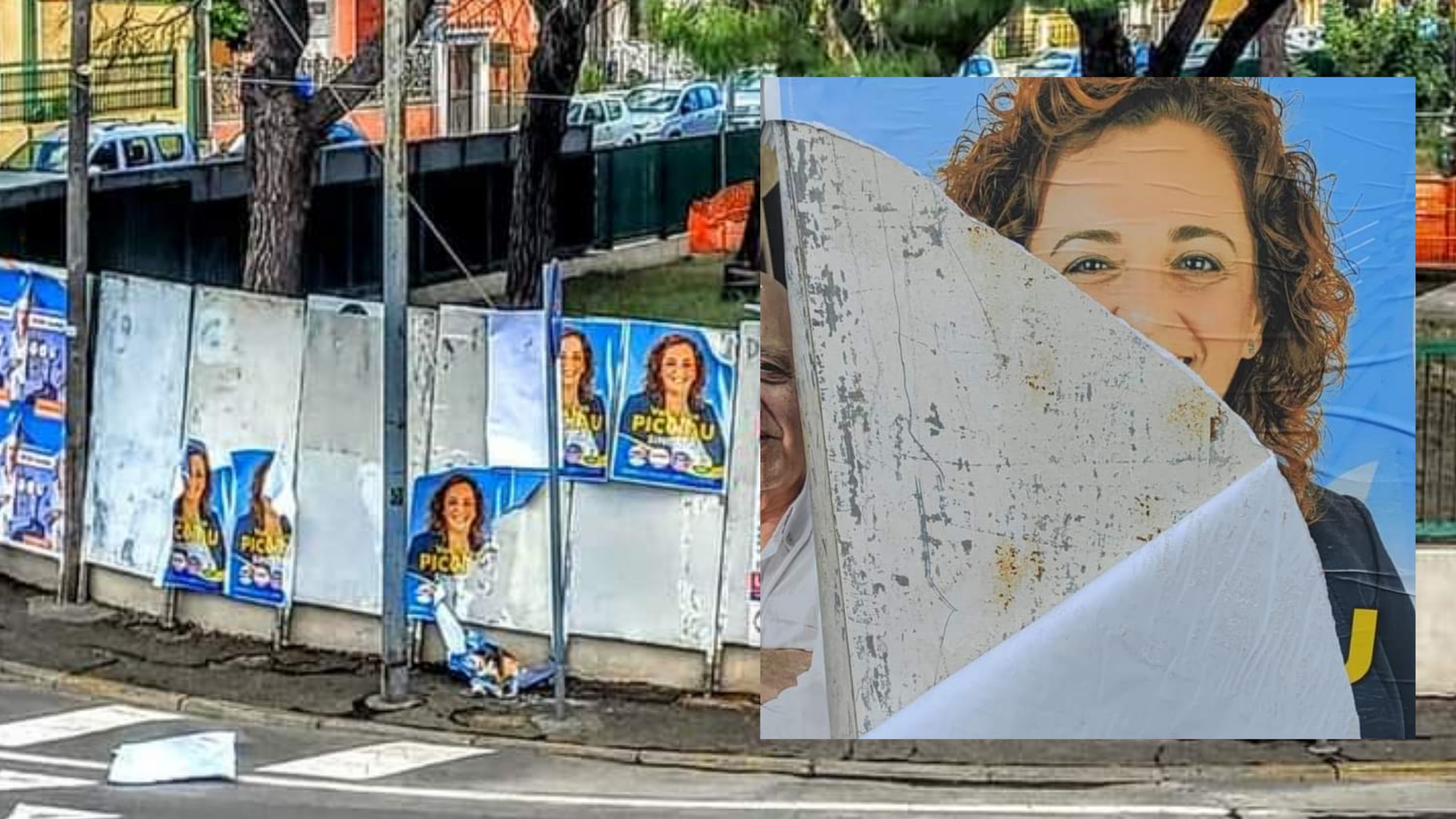 Sdegno a Monserrato, strappati tutti i cartelloni della candidata sindaca Valentina Picciau