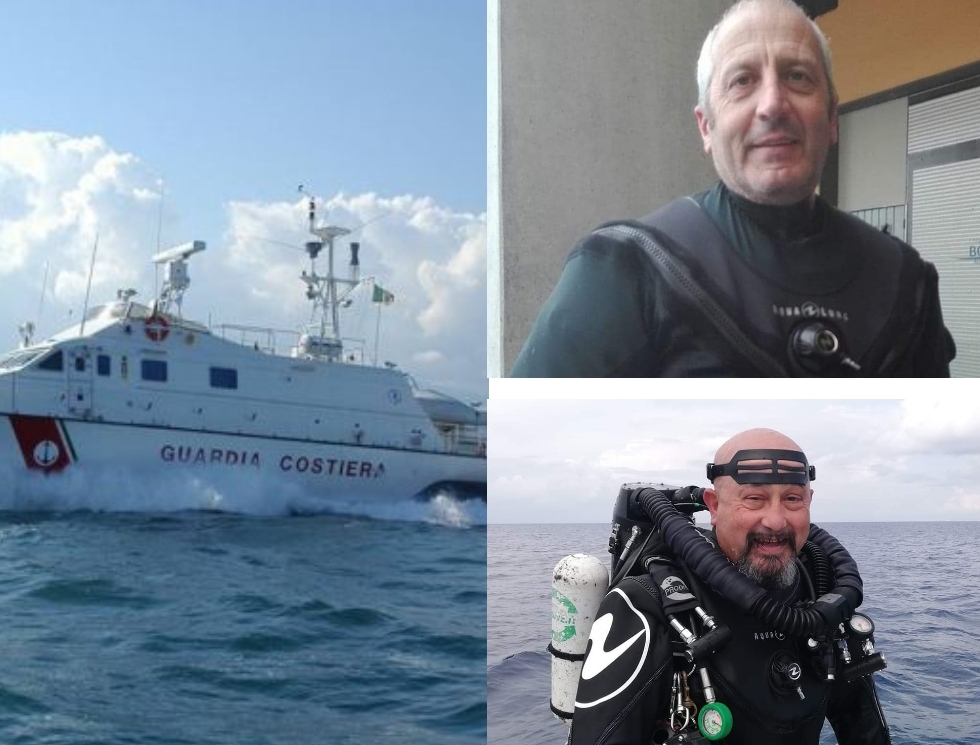 Ansia per la sorte di Stefano Bianchelli e Mario Perniciano, i sub dispersi nel mare di Villasimius