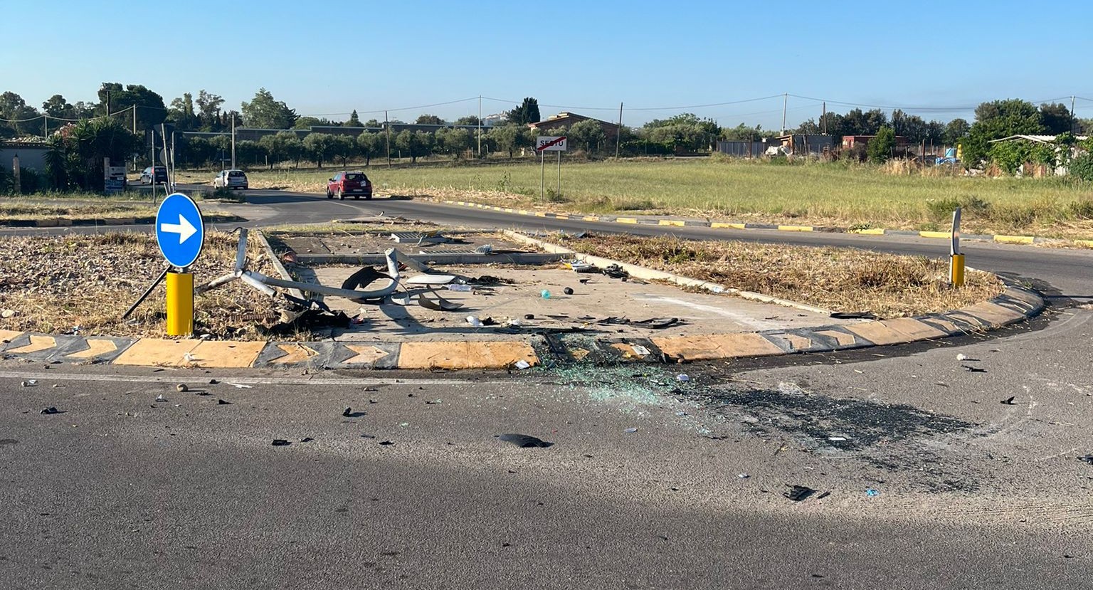 Sestu, ennesimo incidente nella rotatoria all’altezza del quartiere Ateneo