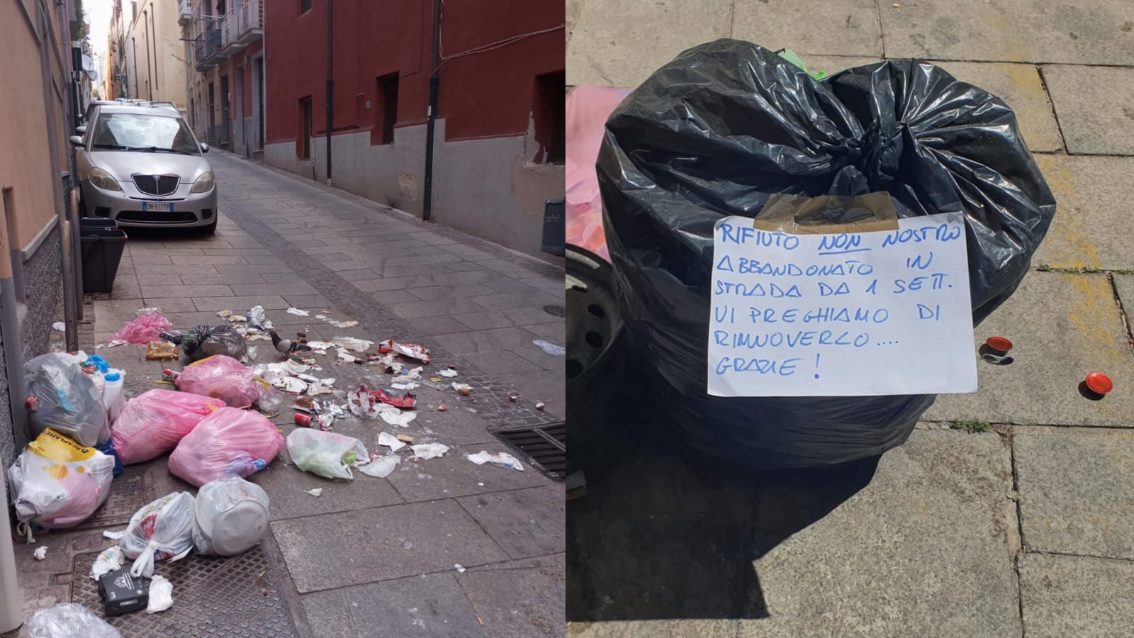 Cagliari, discariche di spazzatura in strada a Stampace: “Colpa dei b&b abusivi”