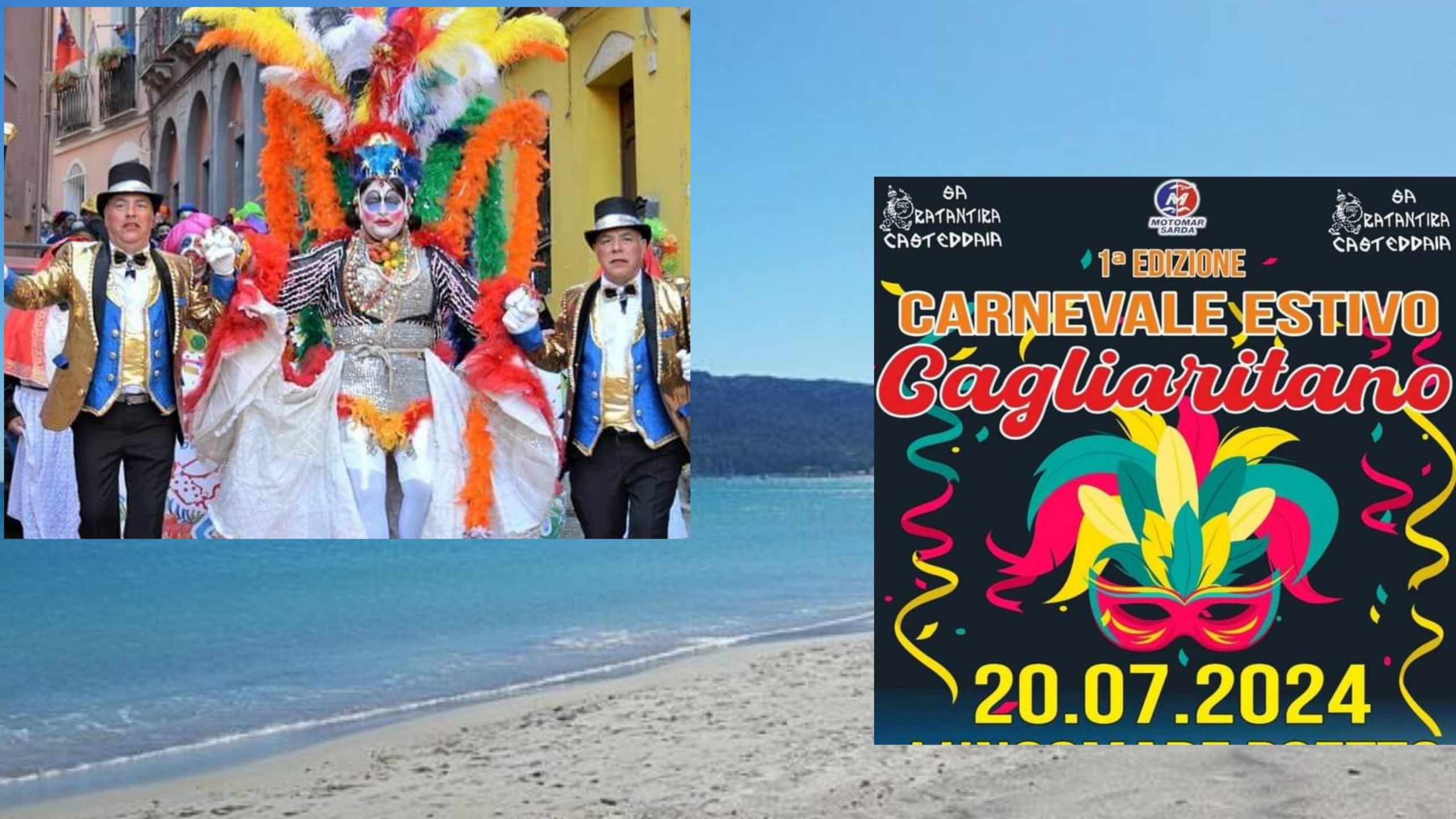 Coriandoli in spiaggia, al via la prima edizione del carnevale estivo a Cagliari