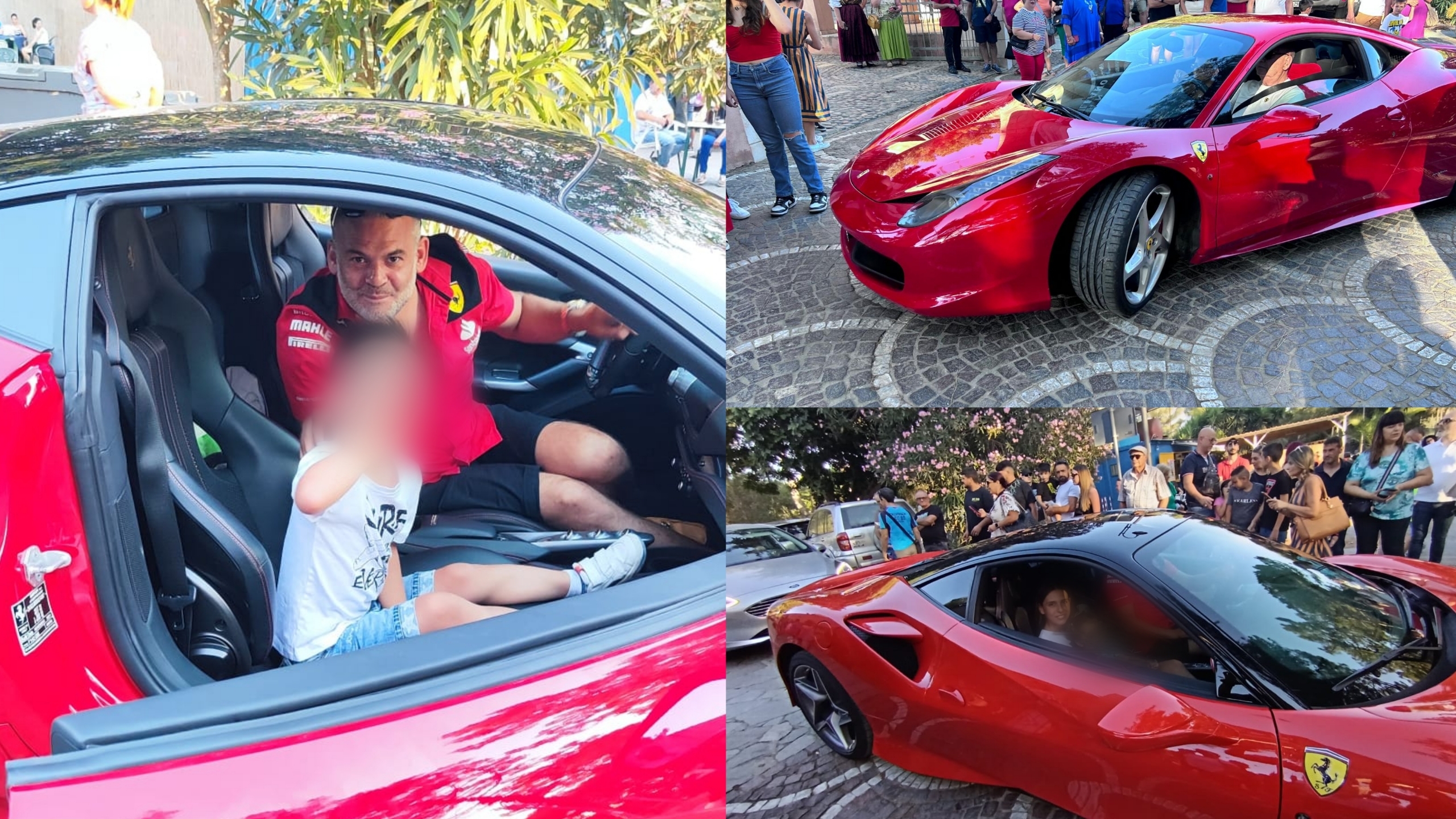 Sestu, a bordo del cavallino rampante di Maranello tanti bimbi speciali