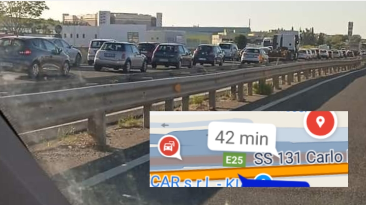 Caos sulla Ss 131 a San Sperate, un incidente stradale paralizza il traffico