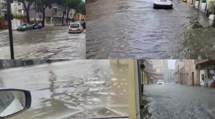 Monserrato, Selargius, Pirri sott’acqua: dieci minuti di pioggia intensa hanno mandato in tilt la circolazione
