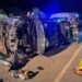 Auto si ribalta sulla Sp 126 a Gonnesa, un ferito estratto dalle lamiere