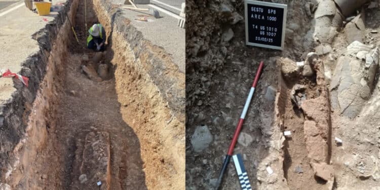 Sestu, riemerge una necropoli di epoca punica durante i lavori della condotta del gas: eccezionale ritrovamento lungo la sp8