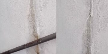 Assemini, perdita idrica dalla parete del sottopassaggio di via Coghe