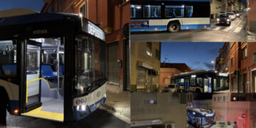 Pirri, bus intrappolati a causa di una vettura in sosta “selvaggia”: concerto di clacson in via Murat