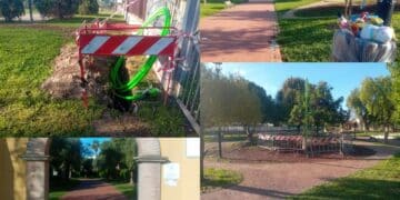 Assemini, Parco delle Terre Cotte nel degrado: rifiuti e pavimentazione saltata