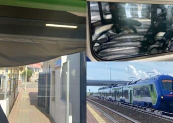 Il treno ibrido preso d’assalto dai vandali: finestrini con graffiti, parasole distrutti o manomessi