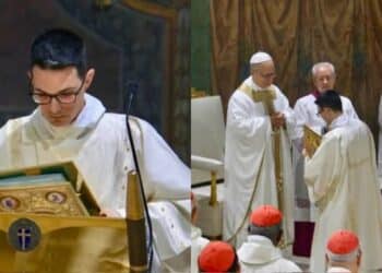 Da Capoterra al Vaticano, don Ambu legge il Vangelo alla prima messa di Papa Leone XIV