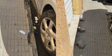 Quartu: viale Colombo tra buche, marciapiedi spaccati e rifiuti