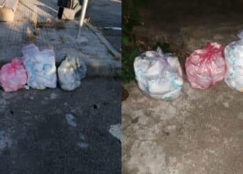 Capoterra: panni e pannoloni non ritirati, sacchi dei rifiuti per le strade
