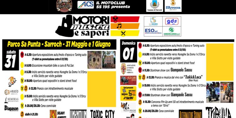 Sarroch: al via la rassegna “Motori, Musica e Sapori”