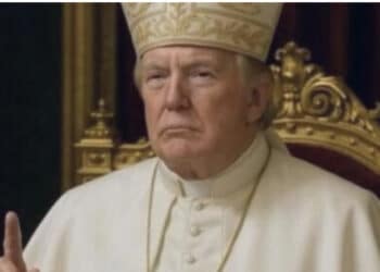 Trump vestito da Papa sui social della Casa Bianca: l’immagine diventa virale