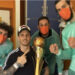 Achille Polonara, gli amici di squadra gli portano lo scudetto in ospedale: “Questa vittoria è per te”
