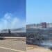 Sestu, le fiamme minacciano il mercato agroalimentare. A Carbonia incendio pauroso nei pressi dell’ospedale