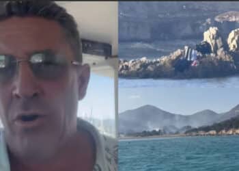 Villasimius, il buon cuore di Dante Sicbaldi: ha recuperato gli zaini dei turisti dagli scogli