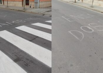 Sestu, corse sfrenate in via Monserrato e niente dissuasori: i cittadini usano il gesso