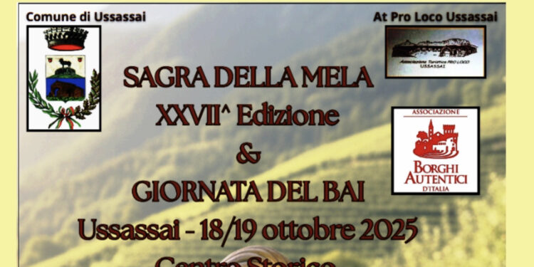 “Sagra della Mela di Ussassai” & “Giornata Nazionale dei Borghi Autentici d’Italia”, in programma a Ussassai sabato 18 e domenica 19 ottobre 2025